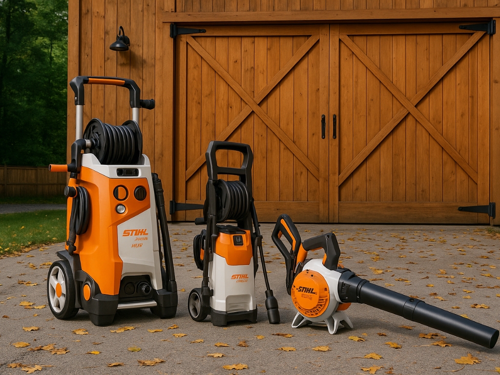 STIHL benzinové foukače a vysokotlaké čističe pro profesionální péči o zahradu